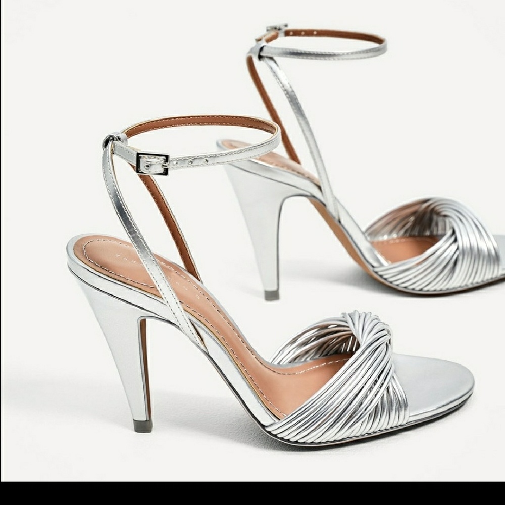 Zara silver heels